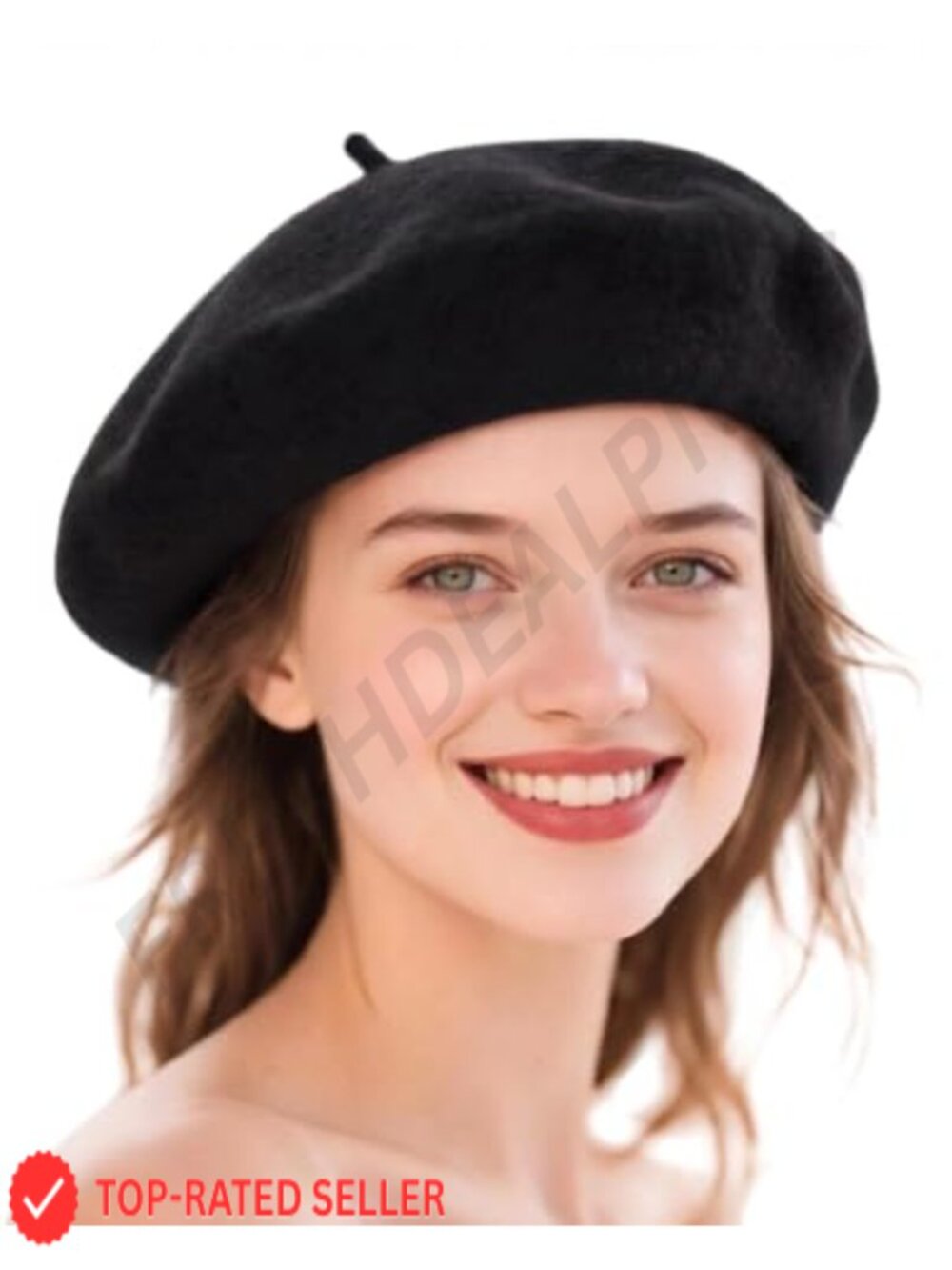100% Wool Beret Hat for Women Classic French Style Winter Beanie
